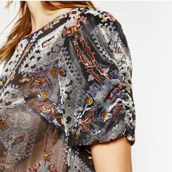 Zara knitwear collection velvet mini dress - Picture 2 of 8